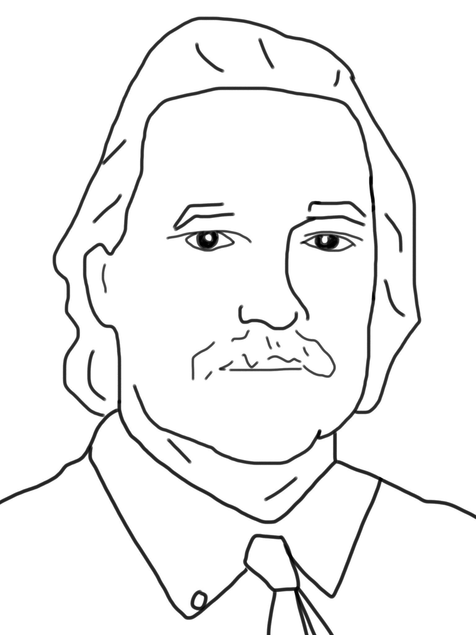 Drawing of Christopher Strachey